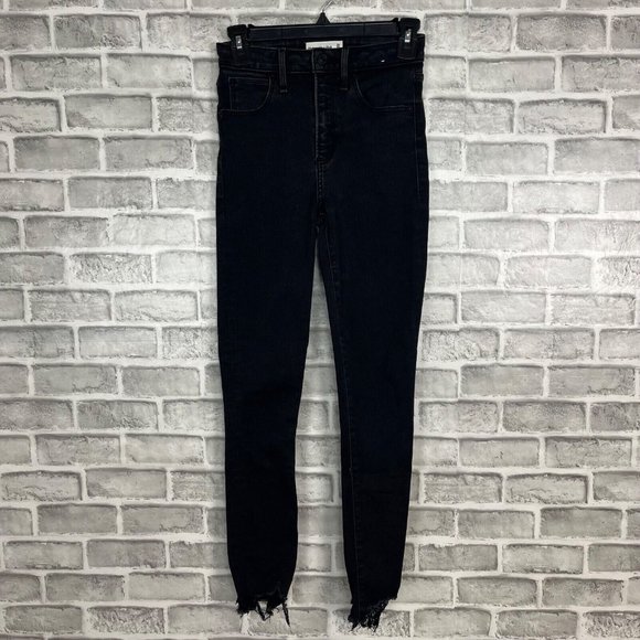 Abercrombie & Fitch Women's High Rise Jeans - Black - Picture 1 of 11